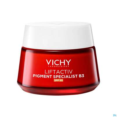 Sie sehen eine Packung Vichy Liftactiv B3 Anti-pigmentflecken Creme Lsf50 50ml, Produktbild: 15 Vichy Liftactiv B3 Anti-pigmentflecken Creme Lsf50 50ml, A-Nr.: 5662504 - 15