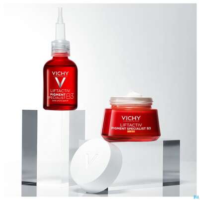 Sie sehen eine Packung Vichy Liftactiv B3 Anti-pigmentflecken Creme Lsf50 50ml, Produktbild: 30 Vichy Liftactiv B3 Anti-pigmentflecken Creme Lsf50 50ml, A-Nr.: 5662504 - 30