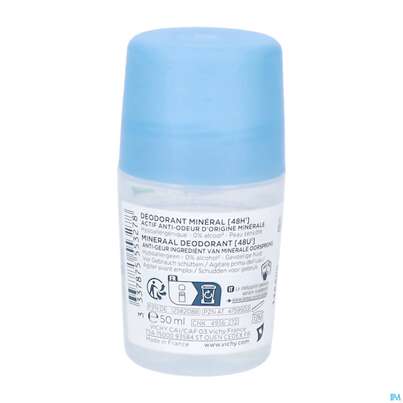 Sie sehen eine Packung Vichy Deo/roll-on Mineral 48h 50ml, Produktbild: 06 Vichy Deo/roll-on Mineral 48h 50ml, A-Nr.: 4759503 - 06