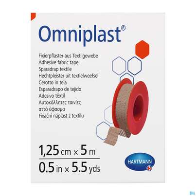 Fixierpflaster Omniplast 5mx 1,25cm 1st, A-Nr.: 1565980 - 01