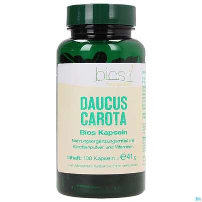 Sie sehen eine Packung Bios Daucus Carota 100 Kapseln, Produktbild: 01 Bios Daucus Carota 100 Kapseln, A-Nr.: 3891086 - 01