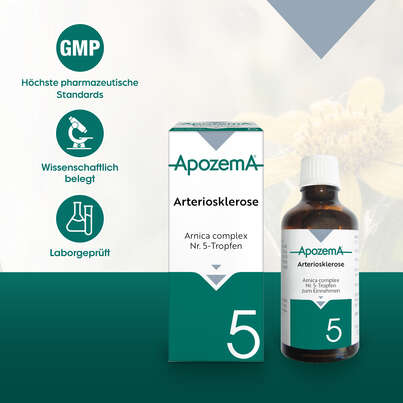 Sie sehen eine Packung Apozema® Nr. 05 Arteriosklerose-Tropfen, Produktbild: 04 Apozema® Nr. 05 Arteriosklerose-Tropfen, A-Nr.: 0987992 - 04