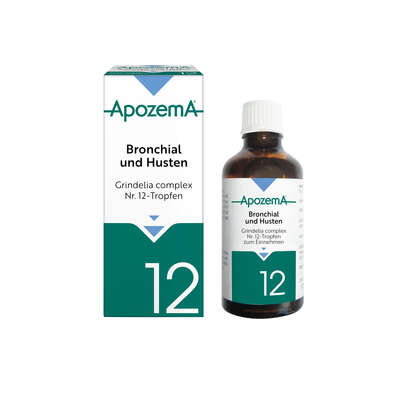 Sie sehen eine Packung Apozema® Nr. 12 Bronchial- und Husten-Tropfen, Produktbild: 01 Apozema® Nr. 12 Bronchial- und Husten-Tropfen, A-Nr.: 0987839 - 01