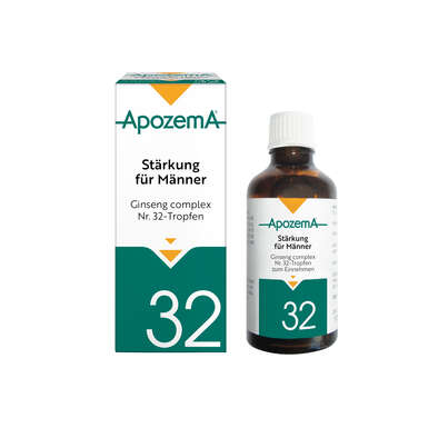 Sie sehen eine Packung Apozema® Nr. 32 Stärkungs-Tropfen für Männer, Produktbild: 01 Apozema® Nr. 32 Stärkungs-Tropfen für Männer, A-Nr.: 0987851 - 01