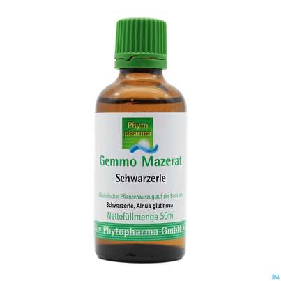Sie sehen eine Packung Gemmo Mazerat Schwarzerle Alnus Glutinosa Phytopharma 50ml, Produktbild: 02 Gemmo Mazerat Schwarzerle Alnus Glutinosa Phytopharma 50ml, A-Nr.: 3107069 - 02