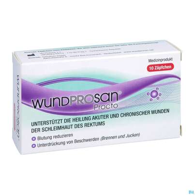 Sie sehen eine Packung Wundprosan Procto 10st, Produktbild: 04 Wundprosan Procto 10st, A-Nr.: 4607265 - 04