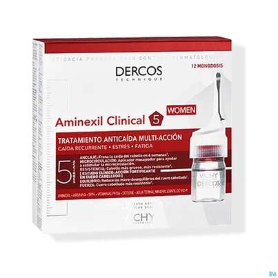 Sie sehen eine Packung Vichy Dercos Aminexil Clinical 5 Frau 126ml, Produktbild: 04 Vichy Dercos Aminexil Clinical 5 Frau 126ml, A-Nr.: 4559632 - 04