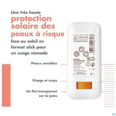 Sie sehen eine Packung Avène Sunsistick Ka Spf 50+ 20g, Produktbild: 10 Avène Sunsistick Ka Spf 50+ 20g, A-Nr.: 5397835 - 10
