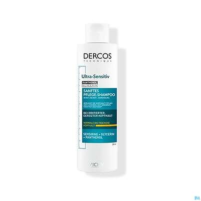 Sie sehen eine Packung Shampoon Vichy/dercos Ultra/sensible Kopfhaut Trocken 200ml, Produktbild: 01 Shampoon Vichy/dercos Ultra/sensible Kopfhaut Trocken 200ml, A-Nr.: 4442930 - 01