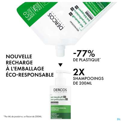 Sie sehen eine Packung Shampoon Vichy/dercos Anti-schuppen Pflege Fettiges Haar 390ml, Produktbild: 17 Shampoon Vichy/dercos Anti-schuppen Pflege Fettiges Haar 390ml, A-Nr.: 4491874 - 17