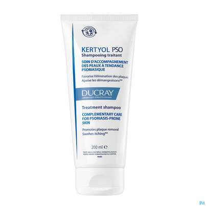 Sie sehen eine Packung Shampoon Ducray Kertyol P.s.o. 200ml, Produktbild: 03 Shampoon Ducray Kertyol P.s.o. 200ml, A-Nr.: 5596919 - 03