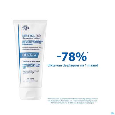 Sie sehen eine Packung Shampoon Ducray Kertyol P.s.o. 200ml, Produktbild: 18 Shampoon Ducray Kertyol P.s.o. 200ml, A-Nr.: 5596919 - 18