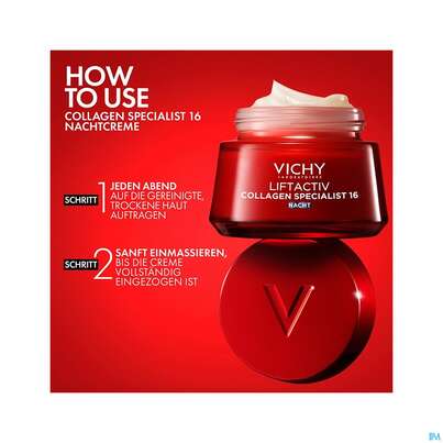 Sie sehen eine Packung Vichy Liftactiv Collagen/specialist Nacht 50ml, Produktbild: 08 Vichy Liftactiv Collagen/specialist Nacht 50ml, A-Nr.: 5344141 - 08