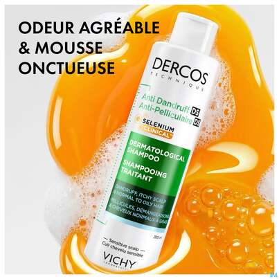 Sie sehen eine Packung Shampoon Vichy/dercos Anti-schuppen Pflege Fettiges Haar 200ml, Produktbild: 13 Shampoon Vichy/dercos Anti-schuppen Pflege Fettiges Haar 200ml, A-Nr.: 4357383 - 13