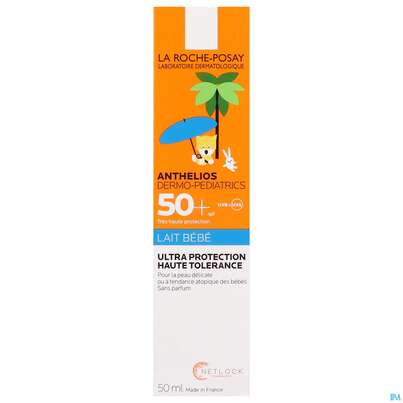 Sie sehen eine Packung Sonnenprodukte La Roche Posay Anthelios 50+/uva 39 Babymilch 50ml, Produktbild: 02 Sonnenprodukte La Roche Posay Anthelios 50+/uva 39 Babymilch 50ml, A-Nr.: 4309651 - 02