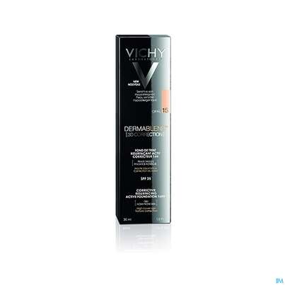 Sie sehen eine Packung Vichy Dermablend 3d Coverflow 15 Opal 30ml, Produktbild: 02 Vichy Dermablend 3d Coverflow 15 Opal 30ml, A-Nr.: 4089729 - 02