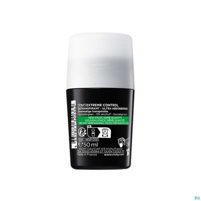 Sie sehen eine Packung Vichy Homme Deo Extreme 72h Int.regulierend 50ml, Produktbild: 10 Vichy Homme Deo Extreme 72h Int.regulierend 50ml, A-Nr.: 3724388 - 10