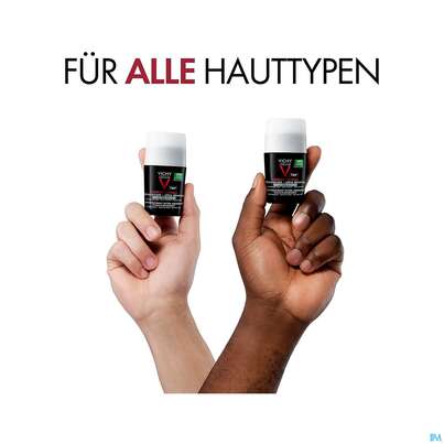 Sie sehen eine Packung Vichy Homme Deo Extreme 72h Int.regulierend 50ml, Produktbild: 25 Vichy Homme Deo Extreme 72h Int.regulierend 50ml, A-Nr.: 3724388 - 25