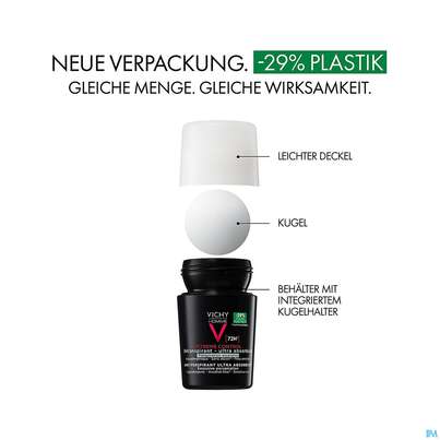Sie sehen eine Packung Vichy Homme Deo Extreme 72h Int.regulierend 50ml, Produktbild: 27 Vichy Homme Deo Extreme 72h Int.regulierend 50ml, A-Nr.: 3724388 - 27