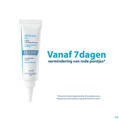 Sie sehen eine Packung Ducray Keracnyl Pp+ Creme Gegen Hautunreinheiten 30ml, Produktbild: 25 Ducray Keracnyl Pp+ Creme Gegen Hautunreinheiten 30ml, A-Nr.: 5564397 - 25