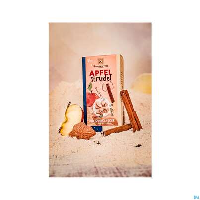 Sie sehen eine Packung Sonnentor Kekse Bio Apflestrudel 01223 100g, Produktbild: 03 Sonnentor Kekse Bio Apflestrudel 01223 100g, A-Nr.: 5743792 - 03
