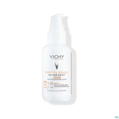 Sie sehen eine Packung Sonnenprodukte Vichy/capital Soleil Gesichtscreme Uv-age Lsf50+ Getoent Tt He 40ml, Produktbild: 02 Sonnenprodukte Vichy/capital Soleil Gesichtscreme Uv-age Lsf50+ Getoent Tt He 40ml, A-Nr.: 5470199 - 02