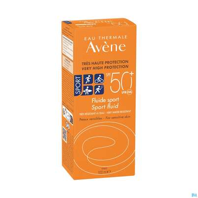 Sie sehen eine Packung Sonnenprodukte Avene Sport Fluid 50+ 100ml, Produktbild: 03 Sonnenprodukte Avene Sport Fluid 50+ 100ml, A-Nr.: 4995540 - 03