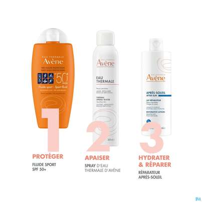 Sie sehen eine Packung Sonnenprodukte Avene Sport Fluid 50+ 100ml, Produktbild: 08 Sonnenprodukte Avene Sport Fluid 50+ 100ml, A-Nr.: 4995540 - 08