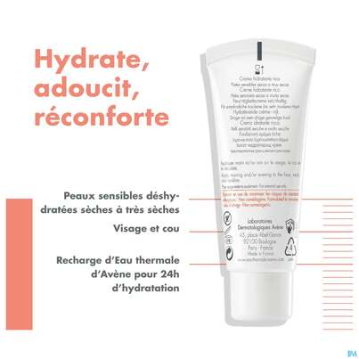 Sie sehen eine Packung Avene Hydrance Reichhaltige Feuchtig- Keitscreme 40ml, Produktbild: 11 Avene Hydrance Reichhaltige Feuchtig- Keitscreme 40ml, A-Nr.: 1505601 - 11