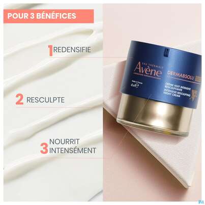 Sie sehen eine Packung Avene Dermabsolu Nachtcreme 40ml, Produktbild: 11 Avene Dermabsolu Nachtcreme 40ml, A-Nr.: 5899146 - 11