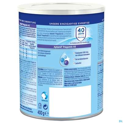 Sie sehen eine Packung Aptamil Spezialnahrung Pregomin 400g, Produktbild: 10 Aptamil Spezialnahrung Pregomin 400g, A-Nr.: 5301841 - 10