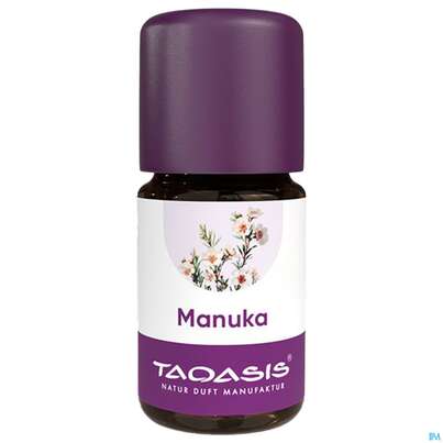 Sie sehen eine Packung Aetherische Oele Taoasis Bio Manuka 5ml, Produktbild: 01 Aetherische Oele Taoasis Bio Manuka 5ml, A-Nr.: 4910934 - 01