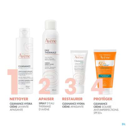 Sie sehen eine Packung Avene Cleanance Hydra/reinigungscreme Neu 200ml, Produktbild: 09 Avene Cleanance Hydra/reinigungscreme Neu 200ml, A-Nr.: 5862048 - 09