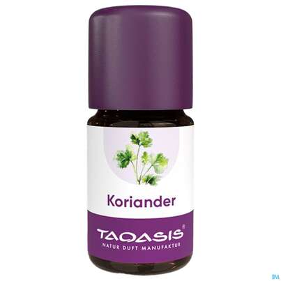 Sie sehen eine Packung Aetherische Oele Taoasis Bio Koriander 5ml, Produktbild: 02 Aetherische Oele Taoasis Bio Koriander 5ml, A-Nr.: 4372589 - 02