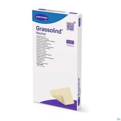 Sie sehen eine Packung Kompressen Grassolind Neutral Salbenkompresse Steril 10x 20cm 30st, Produktbild: 03 Kompressen Grassolind Neutral Salbenkompresse Steril 10x 20cm 30st, A-Nr.: 1232646 - 03