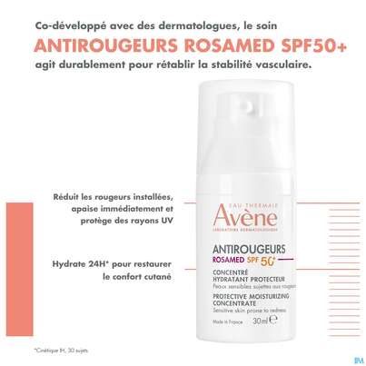 Sie sehen eine Packung Avene Antirougers Rosamed Spf50+ Anti- Roetung Konz Protect 30ml, Produktbild: 22 Avene Antirougers Rosamed Spf50+ Anti- Roetung Konz Protect 30ml, A-Nr.: 5920461 - 22