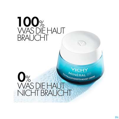 Sie sehen eine Packung Vichy Mineral 89 Creme Mit Duftstoffe Reichhaltig 50ml, Produktbild: 16 Vichy Mineral 89 Creme Mit Duftstoffe Reichhaltig 50ml, A-Nr.: 5670828 - 16