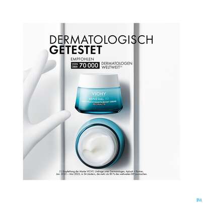 Sie sehen eine Packung Vichy Mineral 89 Creme Mit Duftstoffe 50ml, Produktbild: 17 Vichy Mineral 89 Creme Mit Duftstoffe 50ml, A-Nr.: 5670811 - 17