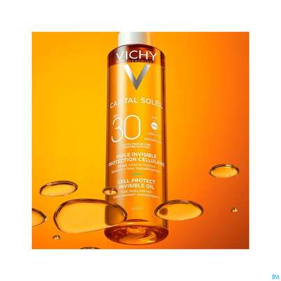 Sie sehen eine Packung Sonnenprodukte Vichy/capital Soleil Cell Protect Oil Lsf30 200ml, Produktbild: 08 Sonnenprodukte Vichy/capital Soleil Cell Protect Oil Lsf30 200ml, A-Nr.: 5921182 - 08