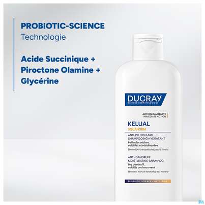 Shampoon Ducray Kelual Squanorm Anti-trockene Schuppen 400ml, A-Nr.: 5921762 - 12