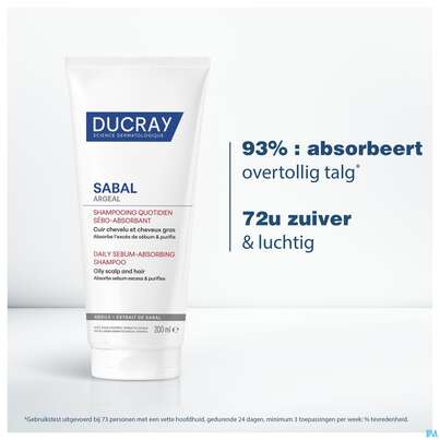 Shampoon Ducray Sabal/argeal Talgabsorbierend 200ml, A-Nr.: 5964412 - 21