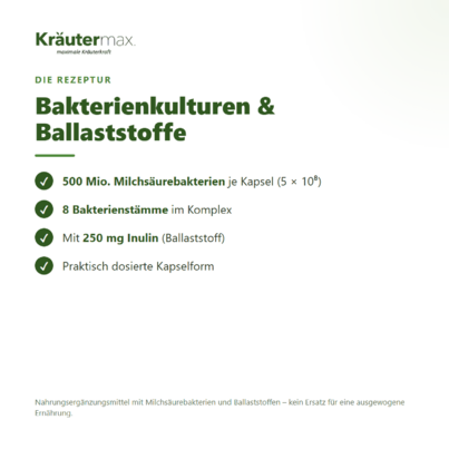 Darmbakterien Kapseln 60 Stück, A-Nr.: 4318118 - 02