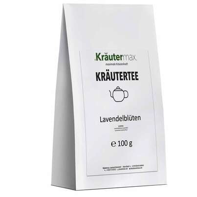 Sie sehen eine Packung Lavendel Blüten Tee 100 g, Produktbild: 01 Lavendel Blüten Tee 100 g, A-Nr.: 4608603 - 01