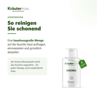 Sie sehen eine Packung Zitronen Duschgel 250 ml, Produktbild: 04 Zitronen Duschgel 250 ml, A-Nr.: 5942184 - 04