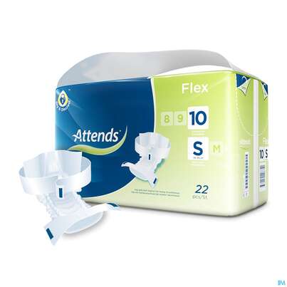 Sie sehen eine Packung Inkontinenz Attends Slip Flex M 10 88st, Produktbild: 05 Inkontinenz Attends Slip Flex M 10 88st, A-Nr.: 4271581 - 05