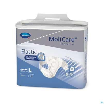 Inkontinenz Molicare Premium/elastic 6 Tropfen 110-150cm L 30st, A-Nr.: 4996657 - 02