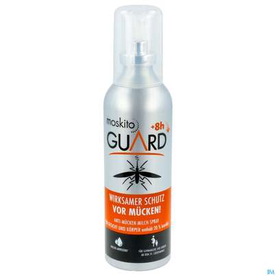 Sie sehen eine Packung Insektenschutz Repellent Spray Lotion F.d.haut Moskito Guard 75ml, Produktbild: 02 Insektenschutz Repellent Spray Lotion F.d.haut Moskito Guard 75ml, A-Nr.: 5896047 - 02
