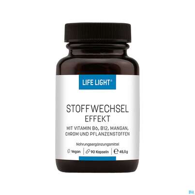 Sie sehen eine Packung Life Light Kapseln Stoffwechsel Effekt 90st, Produktbild: 01 Life Light Kapseln Stoffwechsel Effekt 90st, A-Nr.: 3446104 - 01