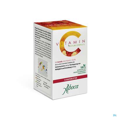 Sie sehen eine Packung Vitamin C Tabl Naturcomplex Aboca 14st, Produktbild: 02 Vitamin C Tabl Naturcomplex Aboca 14st, A-Nr.: 6027141 - 02