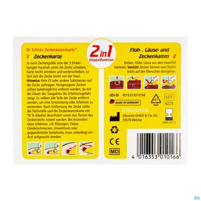 Zecken Kammkarte Dps 1st, A-Nr.: 5960035 - 02